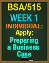 BSA/515 WK1 Preparing a business case